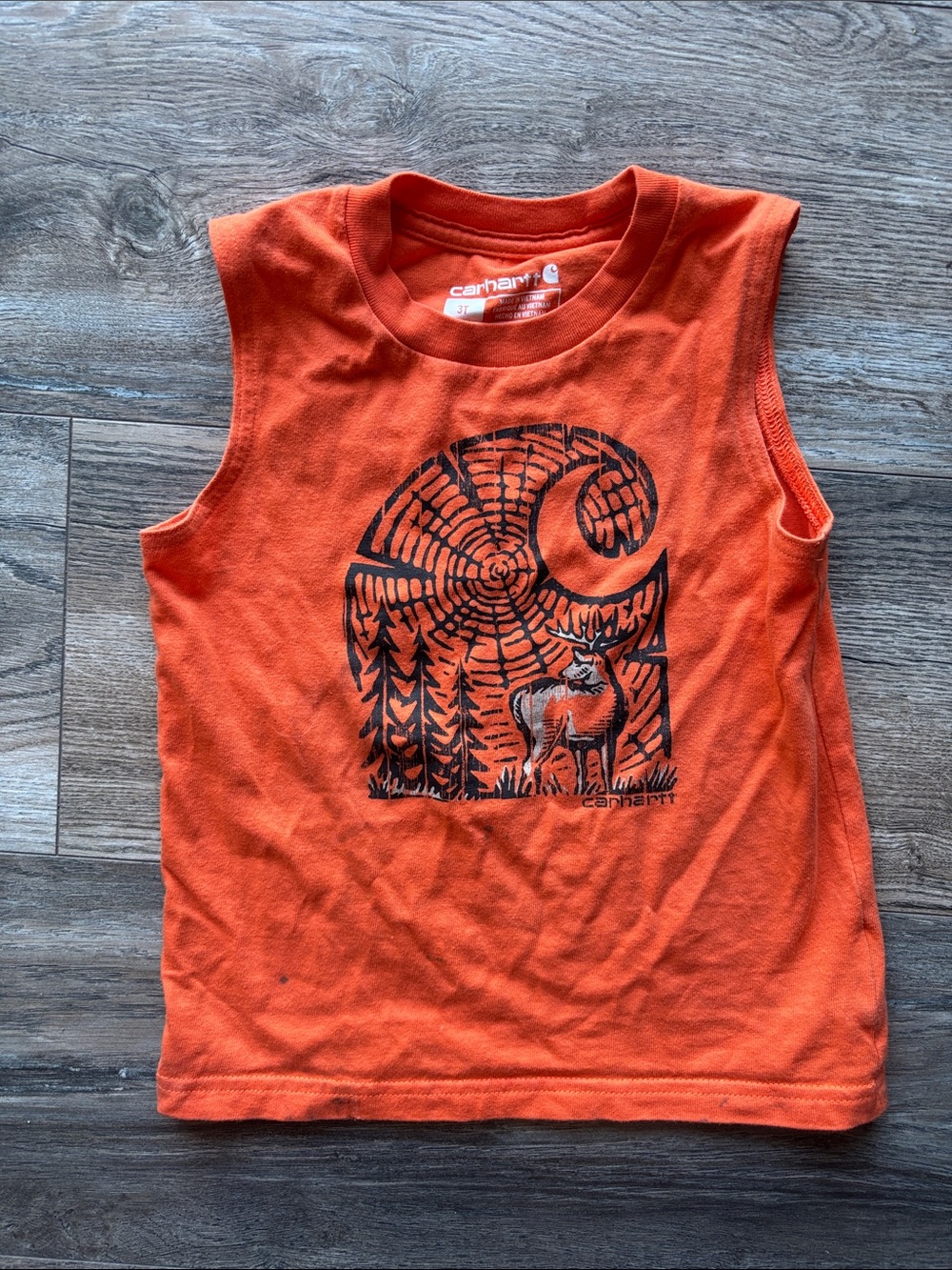 Carhartt Orange Kids Graphic Muscle Tank